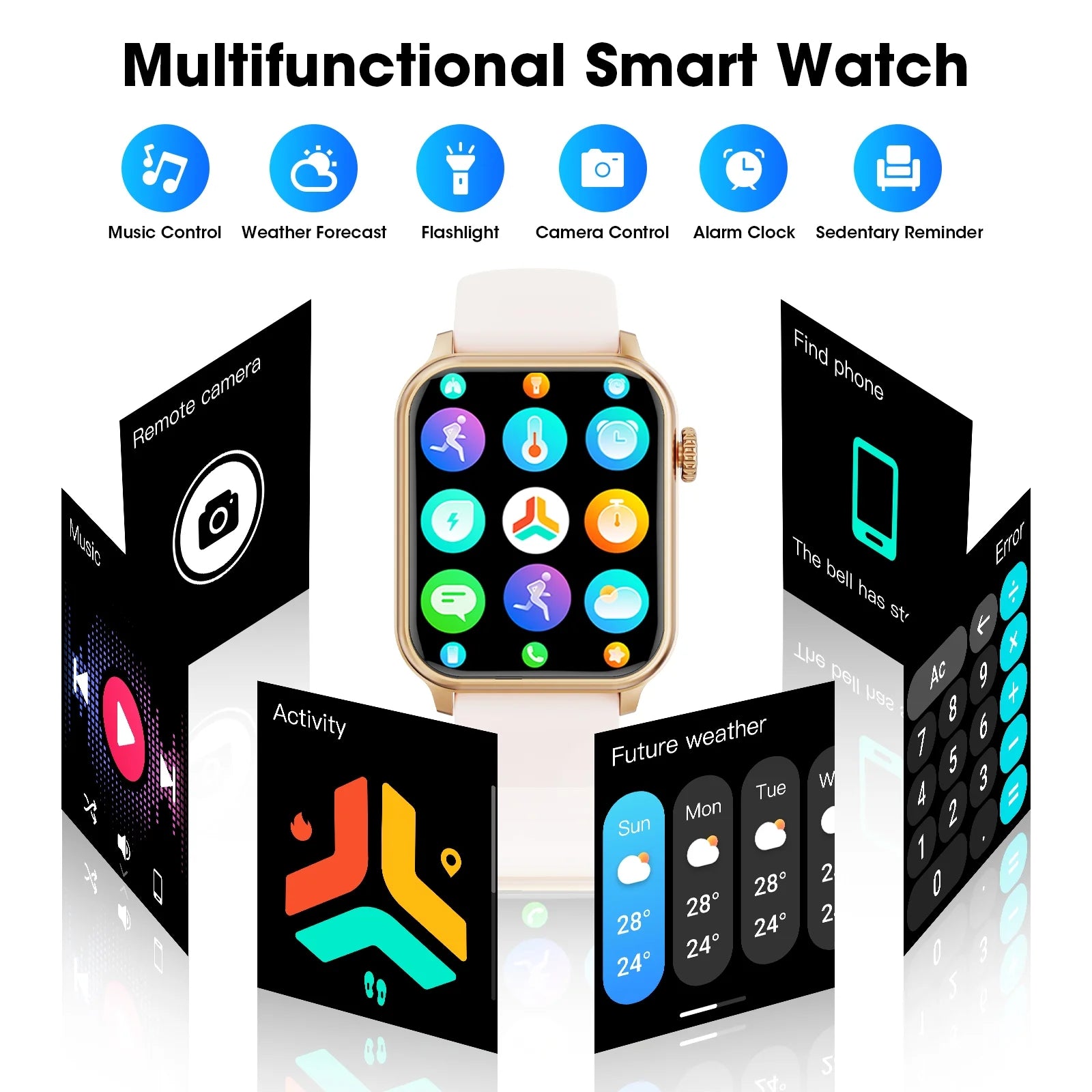 2025 New Extra Long Battery Smartwatch (Answer/Make Calls/600Mah/ 100+ Sport Modes), 1.85-Inch, with Activity Fitness Tracker, Fits for Android and Iphone Devices（Pink）