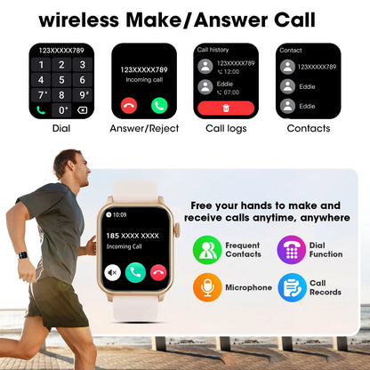 2025 New Extra Long Battery Smartwatch (Answer/Make Calls/600Mah/ 100+ Sport Modes), 1.85-Inch, with Activity Fitness Tracker, Fits for Android and Iphone Devices（Pink）